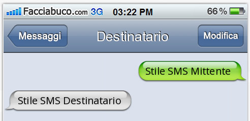 generatore sms iPhone